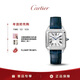 卡地亞(Cartier)山度士系列石英手表女款白盤(pán)皮帶38*27.5mmWSSA0023