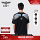 BOY LONDON【虛實(shí)共生】夏男女同款短袖AI翅膀印花機能風(fēng)T恤N01027 黑色 S
