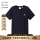 博柏利（BURBERRY）男士棉質(zhì)圓領(lǐng)短袖T恤男裝禮物男 8084020 煤藍色TB專(zhuān)屬標識刺繡 M