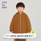 jnby by JNBY江南布衣童裝綿羊毛秋冬呢大衣短款連帽外套男女童兒童1NA810610 232金棕色 110 cm