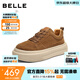 百麗（Belle）男士布鞋網(wǎng)面透氣運動(dòng)休閑板鞋男26夏新厚底增高8YF01DM5預售 土黃 41