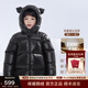 高梵兒童羽絨服黑金5.0鵝絨服男女童寶寶輕薄短款面包服保暖羽絨外套 YT黑色-小貓耳朵 100 【飛天鵝絨】