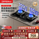 歐派（OPPEIN）燃氣灶煤氣灶70%熱效率國家補貼天然氣液化氣猛火灶智能定時(shí)雙灶嵌入式臺式兩用灶具 【70%熱效率】雙灶定時(shí)XZF102-天然氣