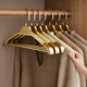 灰角度鋁合金衣架家用臥室晾衣架大號無(wú)痕防肩角寬肩掛外套西服衣服撐子 香檳色丨固定實(shí)心掛鉤丨加寬無(wú)痕 【10個(gè)裝】