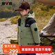 雅鹿兒童羽絨服男女童三合一學(xué)生一衣三穿青少年沖鋒衣冬季中大童校服 軍綠色 高蓬松90絨子鴨絨 140 充絨量69克