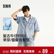 森馬（Semir）短袖襯衫男復古水洗牛仔外套涼感2025夏上衣寬松時(shí)尚109325104109