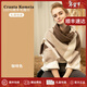CRANTA KOMEIA圍巾女冬季2025新款圍脖披風(fēng)保暖披肩外搭生日情人節禮物 咖啡色 高級感新年禮物送老婆女朋友實(shí)用高檔