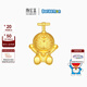 潮宏基 竹蜻蜓哆啦A夢(mèng)黃金吊墜女足金轉運珠3D硬金小版卡通吊墜新年禮物 單吊墜 贈手繩