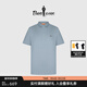 比音勒芬【冰舒棉】夏季男士上衣商務(wù)休閑清爽透氣親膚翻領(lǐng)短袖polo衫舒適 15淺藍 2XL （115）