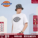 Dickies【商場(chǎng)同款】短袖t恤男夏季新款百搭純棉情侶炫彩圓領(lǐng)半袖 白色（100暗紋鐳射印花） L