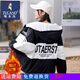 啄木鳥(niǎo)（TUCANO）短外套女23秋新款春秋裝外套少女初中高中學(xué)生加絨韓版寬松連帽上 135黑色款 加絨 XL 適合125-140斤