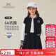 英氏（YEEHOO）女童套裝兒童棒球服裙子兩件裝中大童裝休閑學(xué)院風(fēng)秋裝 黑色 160