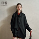 日著(zhù)（rizhuo）年夜黑斗篷式短外套2026季新款寬松設計感慵懶高級流行上衣女 年夜黑 L