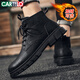 卡帝樂(lè )鱷魚(yú)（CARTELO）馬丁靴男款英倫2025秋冬季復古工裝靴男士高幫皮靴子男登山鞋