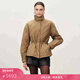 Fabrique 暖駝色尼龍菱格絎縫抽繩輕薄棉服外套2025冬季新品 暖駝色 XS