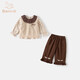 班喜迪女童套裝春裝2026新款洋氣童裝寶寶上衣褲子春秋款兒童衣服三件套