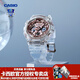 卡西歐（CASIO）女表GSHOCK獨角獸可愛(ài)粉色玫瑰金送女友時(shí)尚防水學(xué)生運動(dòng)電子手表 GMA-S120SR-7A透明玫瑰金