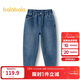 巴拉巴拉童裝男童牛仔褲長(cháng)褲中小童褲子秋冬加絨24108109