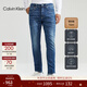 Calvin KleinJeans四季款男士休閑通勤復古ck貓須藍色洗水彈力楔形錐形牛仔褲 1BJ-牛仔藍 31