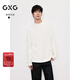 GXG男裝 半高領(lǐng)長(cháng)袖T恤純色簡(jiǎn)約長(cháng)袖打底 2024冬季新品 米白 L