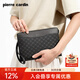 皮爾卡丹（pierre cardin）男士手拿包輕奢大容量手包商務(wù)高端皮夾時(shí)尚男款手提手抓包信封包 黑色_PVC【可裝11寸ipad pro】