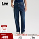 Lee商場(chǎng)同款25冬新EasyRider761寬松闊腿男牛仔褲 深藍色 34