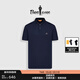 比音勒芬【冰氧吧】春夏款男士時(shí)尚休閑上衣多色抗菌涼感舒彈短袖POLO衫T 25藏青色 XL （110）