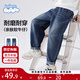班尼路童裝男童褲子兒童牛仔褲春秋2025年新款中大童水洗耐磨潮酷長(cháng)褲 深藍 170