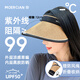 牧爾西防曬帽女遮陽(yáng)帽子可折疊夏涼帽防紫外線戶外旅游空頂草帽太陽(yáng)帽