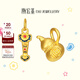 潮宏基 如意路路通黃金轉運珠女士足金吊墜硬金串珠金飾 如意吉祥