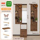 百思木中古風(fēng)折疊換鞋凳掛衣架一體門(mén)口家用入戶(hù)洞洞板隱藏式全身穿衣鏡 【意大利胡桃】穿衣鏡換鞋凳180*40