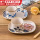 千代源沖繩玫瑰花下午茶杯盤(pán)組合 日本進(jìn)口陶瓷茶杯水杯咖啡杯日式杯子 沖繩玫瑰杯盤(pán)組合145ml