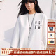 MEDM 基礎款恒溫長(cháng)袖T恤男女情侶款春秋季美式復古休閑體恤潮 白色 L
