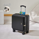 廣璐迪（GUANG LU DI）前開(kāi)蓋深艙免托運行李箱拉桿箱小型旅行箱男大容量密碼登機箱包女 一九開(kāi)深艙款/炫酷黑-加厚電腦層 18英寸 干濕分離+杯架+雙充電孔