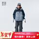 熊貓·本（ben.panda）拼接羽絨服男秋冬工裝連帽加厚潮牌休閑百搭外套戶(hù)外保暖上衣 藍灰色 L