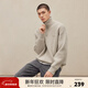 CHINISM AW23 CH美式復古半拉鏈高領(lǐng)毛衣男潮牌簡(jiǎn)約保暖打底針織衫上衣 灰咖色 L