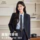 韓曼柯（HANMANKE）西裝外套女商務(wù)面試職業(yè)正裝休閑日常黑色西服外套小個(gè)子通勤穿搭