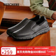 斯凱奇（Skechers）新年禮物男鞋休閑商務(wù)鞋冬一腳蹬厚底板鞋舒適樂(lè )福鞋豆豆鞋77157