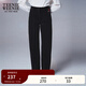 Teenie Weenie小熊&吾空空聯(lián)名簡(jiǎn)約休閑時(shí)尚高腰蘿卜褲牛仔褲女裝 黑色 M (165)