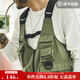 馬登工裝多口袋機能戰術(shù)馬甲戶(hù)外無(wú)袖坎肩攝影釣魚(yú)兩用挎包外套男 綠色 均碼