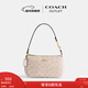 蔻馳（COACH）奧萊女包經(jīng)典標志老花NOLITA 19號手袋麻將包腋下單肩包手提包 IM/沙黃色/粉筆白色