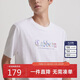 卡賓【精致彩繪logo】 橫格子提花條紋T恤休閑舒適高質(zhì)感短袖男