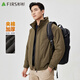 杉杉【夾棉加厚】夾克男春秋款保暖防風(fēng)立領(lǐng)舒適休閑行政商務(wù)男裝外套 咖色 L 175/92A