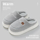 MANIYADAISHU秋冬季棉拖鞋男士情侶款保暖防滑不臭腳厚底加絨外穿防寒毛毛拖女 灰色--加絨厚底 40-41