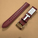 適用華為GT4/GT5/GT6女款41mm 原裝真皮手表帶按壓款珍珠白瑞紅色 瑞紅色金扣按壓真皮表帶18mm