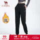 駱駝（CAMEL）加絨加厚束腳衛褲女休閑針織運動(dòng)褲子 Y23CY0L5014 幻影黑 L