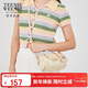 Teenie Weenie波士頓包女生單肩滿(mǎn)印枕頭包TW小熊通勤斜挎包包女新年情人節禮物