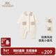 英氏（YEEHOO）【商場(chǎng)同款】嬰兒夾棉連體衣秋冬燈芯絨嬰兒衣服女童爬服新款 淺梨黃 80cm (建議9-18個(gè)月)