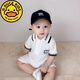 G.duck嬰兒衣服夏季薄款新款連體衣寶寶純棉短袖新生兒哈衣嬰幼爬服外出 白色:米奇翻領(lǐng)短袖:A類(lèi)穿棉 90:建議18-24斤左右