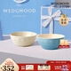 Wedgwood歡愉假日米飯碗藍色白色2個(gè)飯碗陶瓷餐具15cm碗盤(pán)餐具